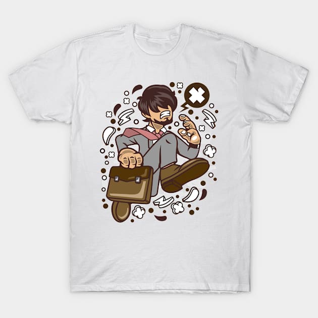 Businessman Running T-Shirt by p308nx